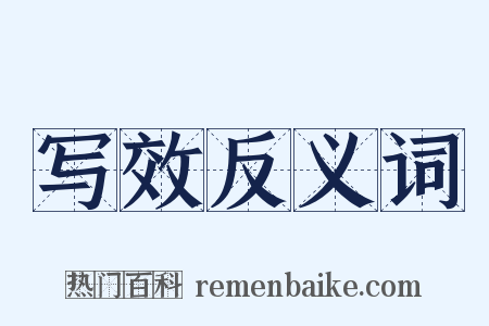 写效反义词是什么意思的图片